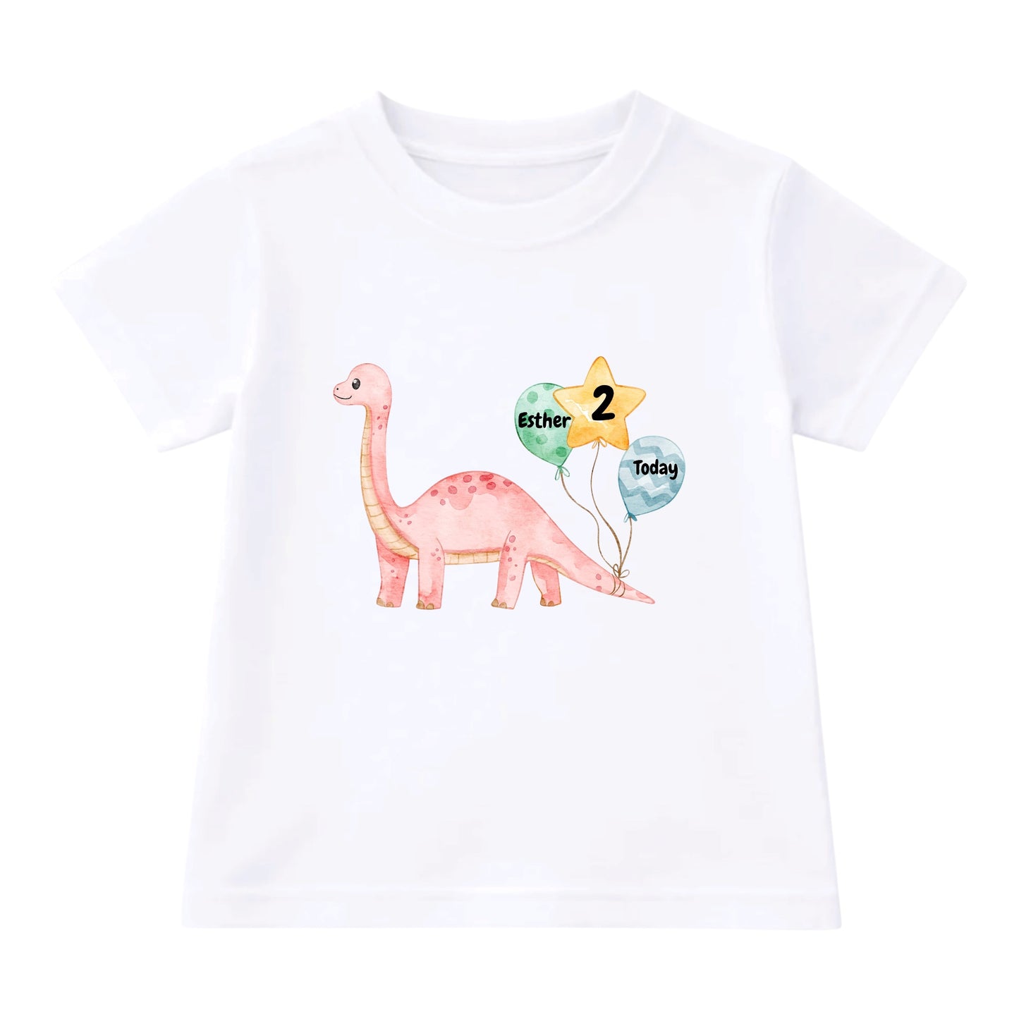 Dinosaur Birthday T shirt and cake Topper Combo age 1-7