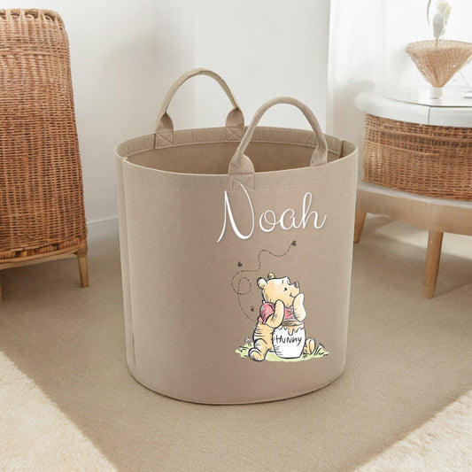 (Trug storage baskets /personalised /Bear