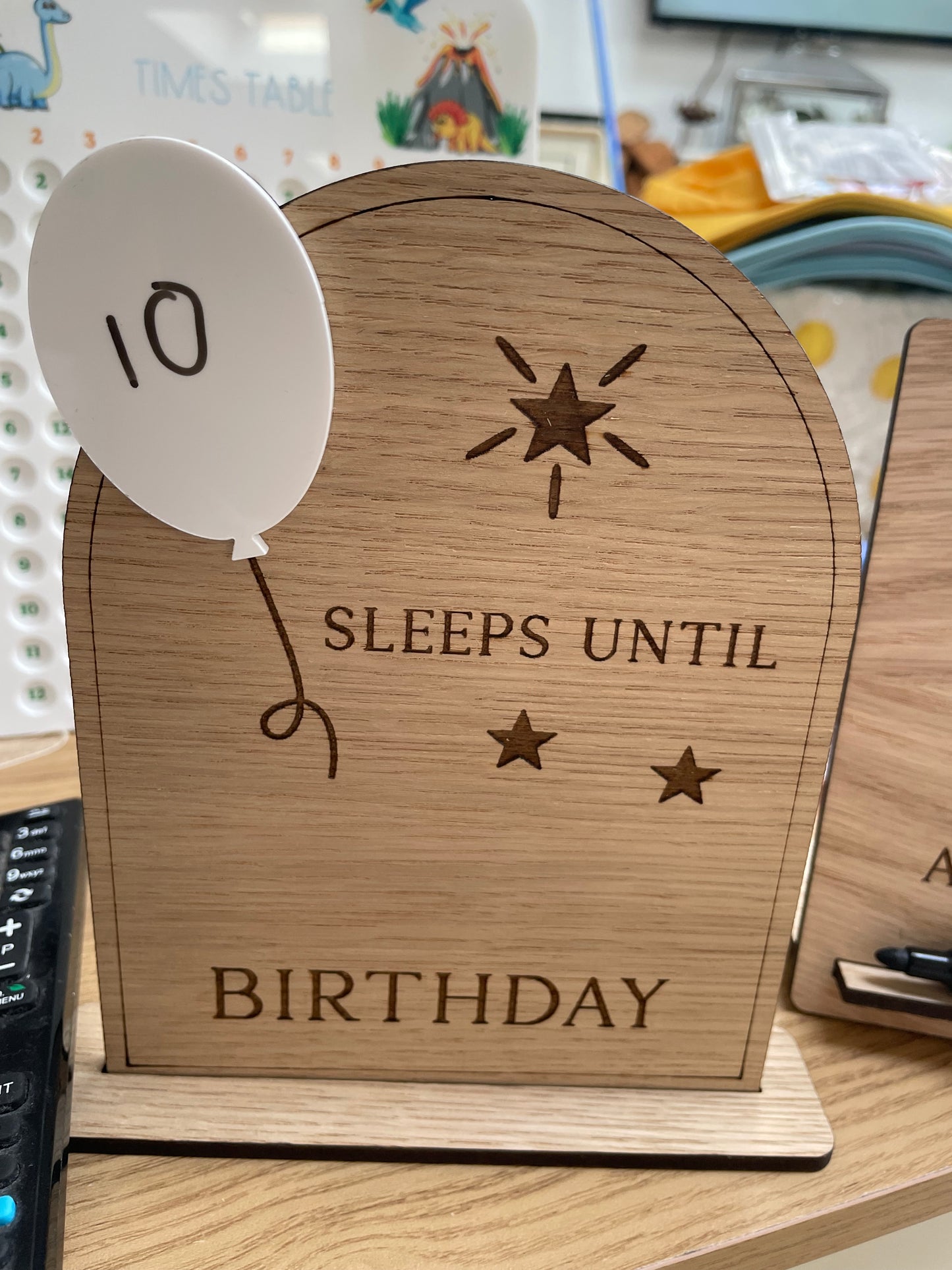 Birthday wipeable countdown board