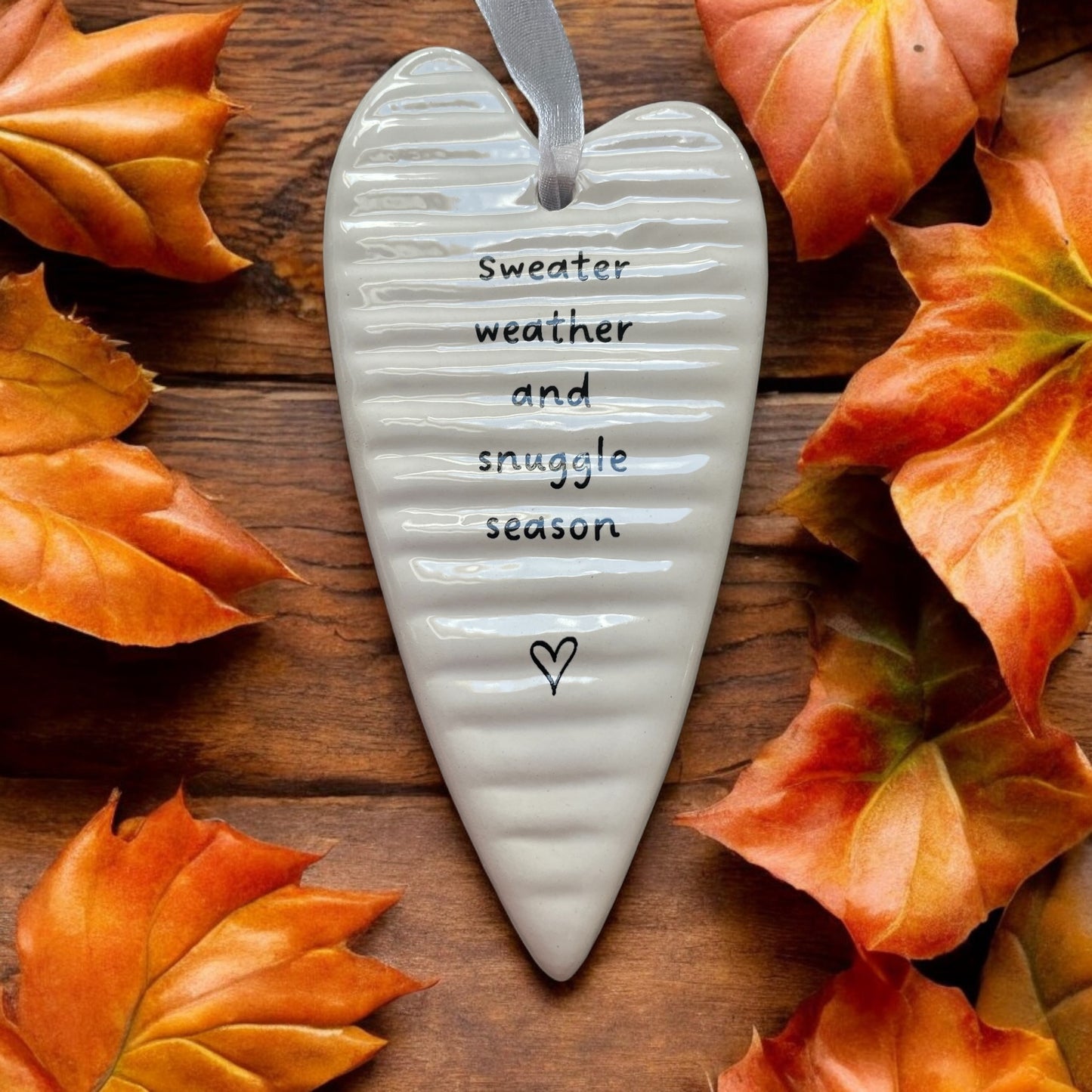 Autumn Ceramic Hearts