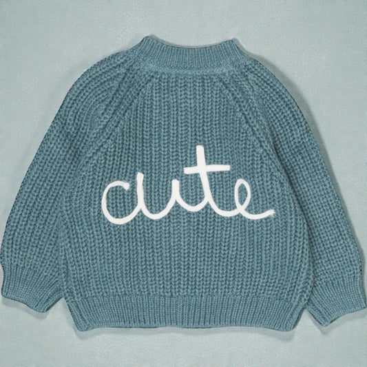 Cute Embroidery Baby Cardigan