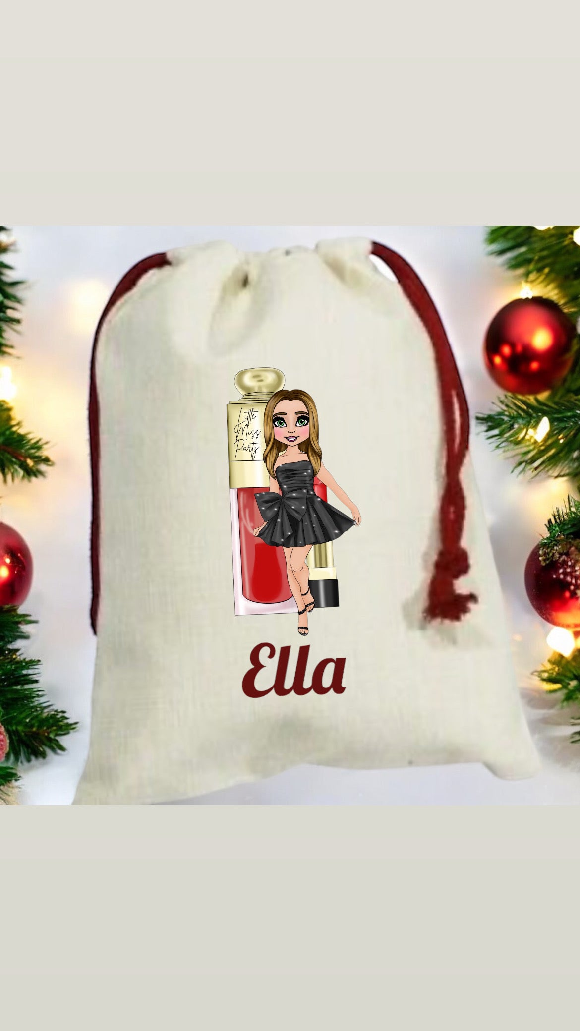 Little Miss Party Personalised Gift Sack