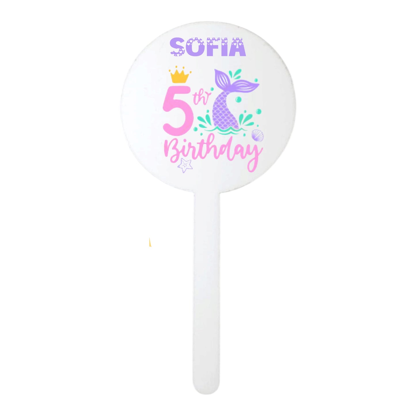 Mermaid BirthdayT shirt and cake Topper