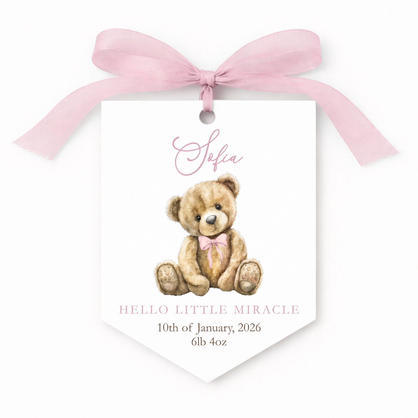 Baby Announcement Acrylic Bunting