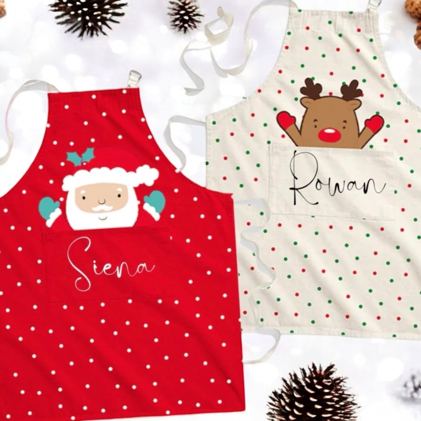 Aprons Childrens Christmas Personalised