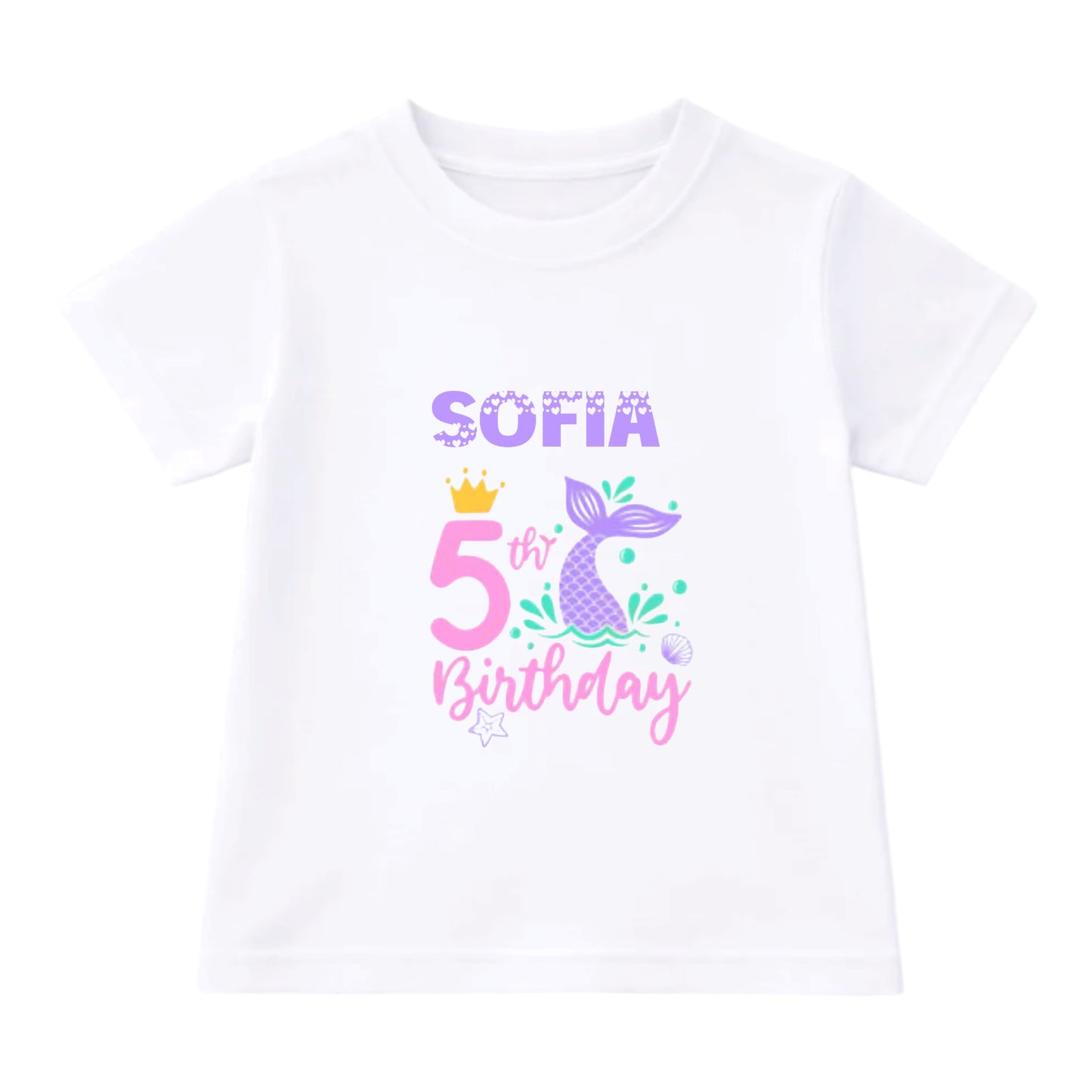 Mermaid BirthdayT shirt and cake Topper