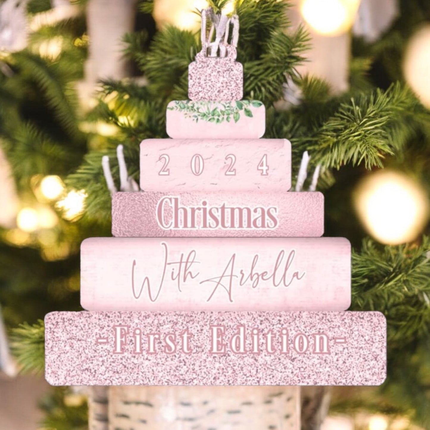 Book Theme Acrylic Tree Decoration