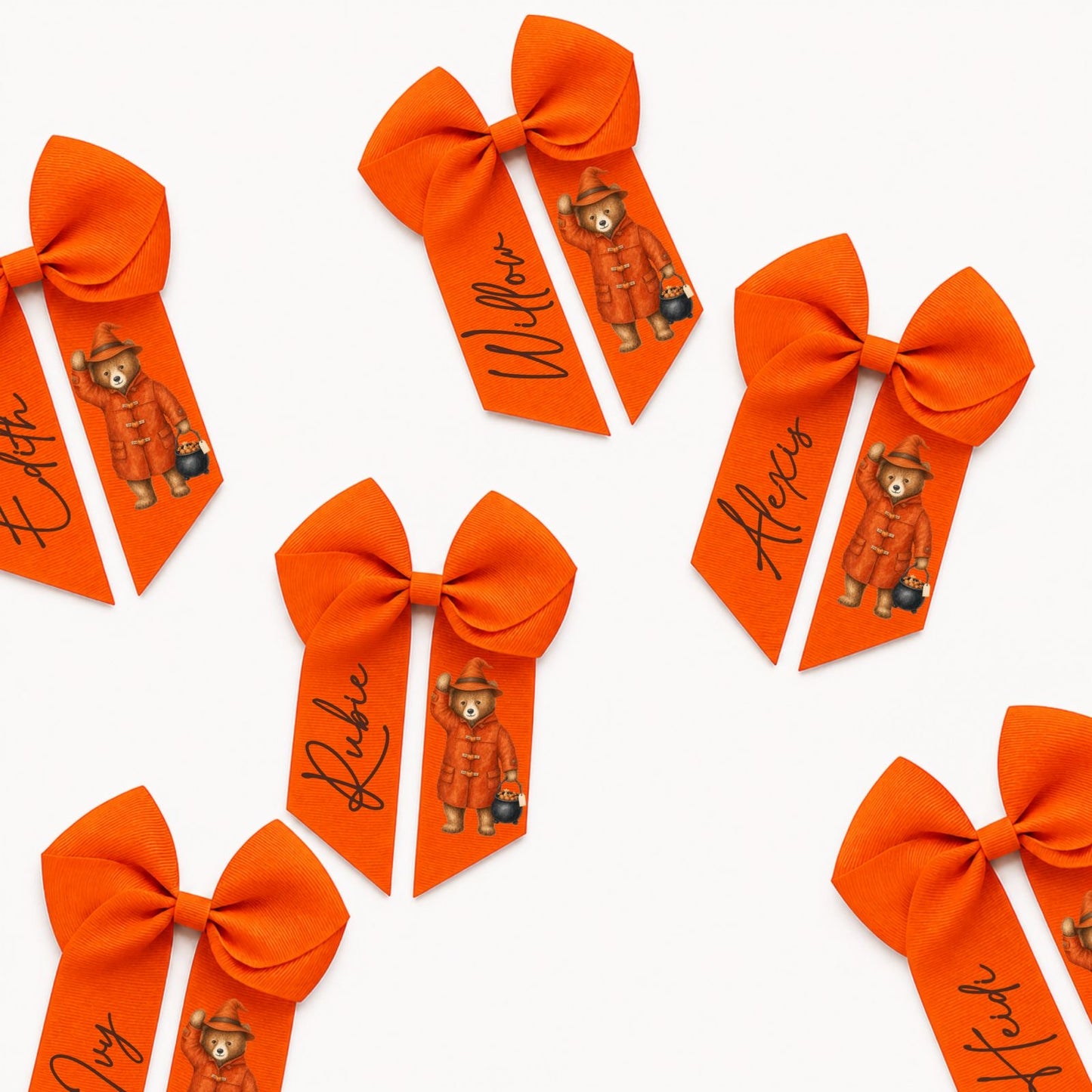 Halloween Personalised hair bows