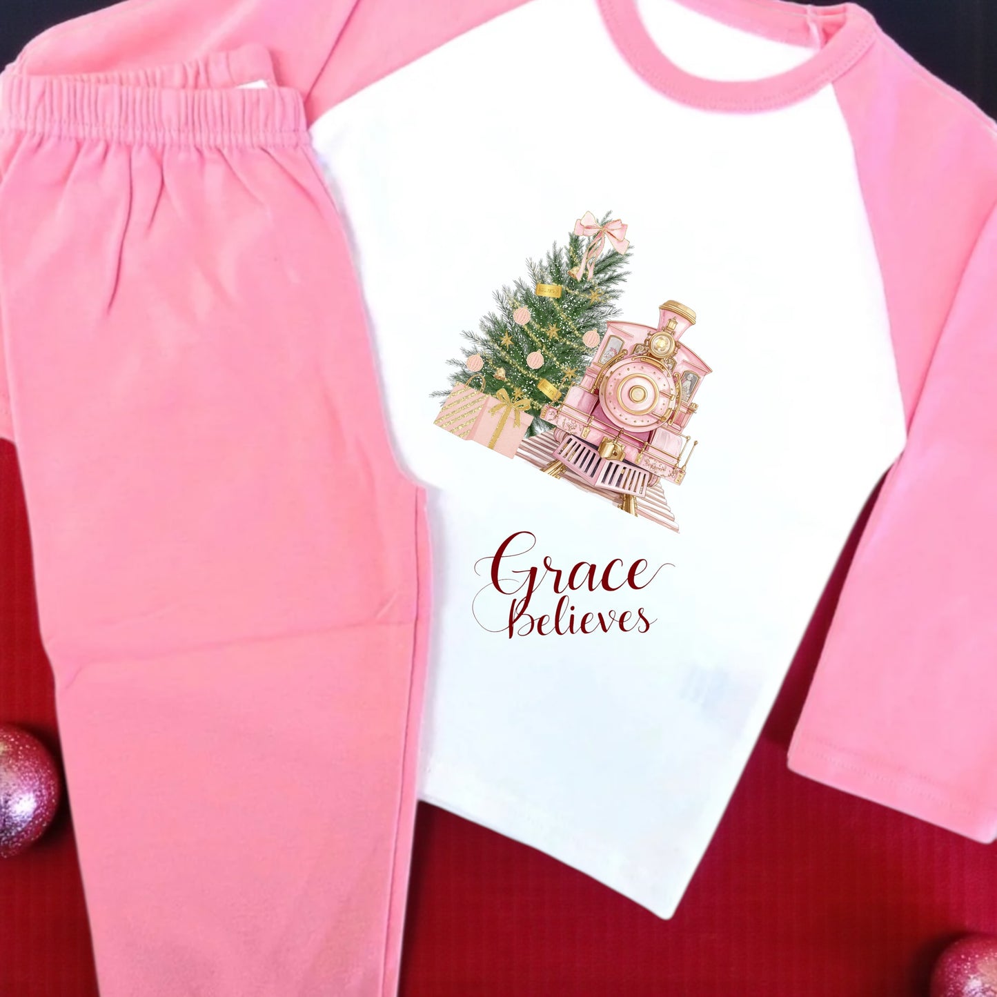 Express Train Christmas PJS with free door hanger