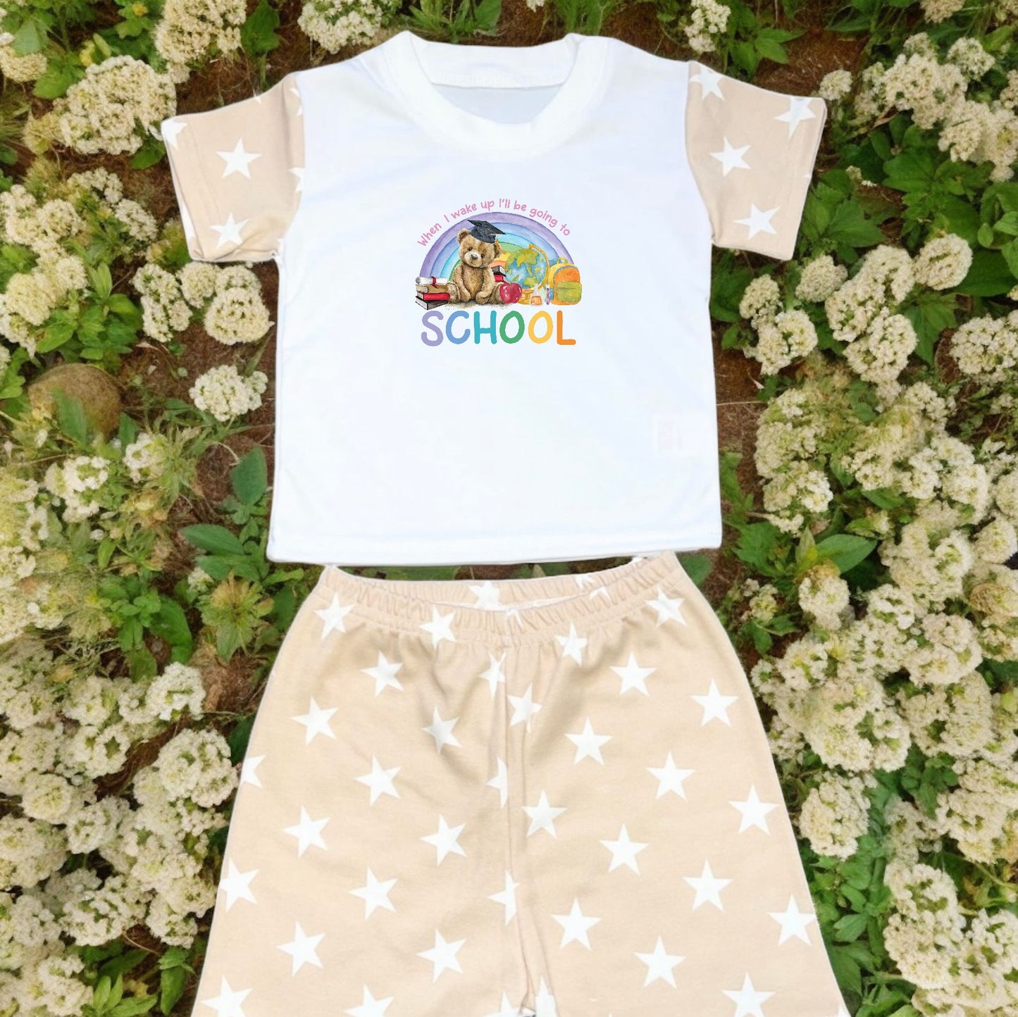 When I wake up I will go to school / nursery / juniors PJS / Personalised