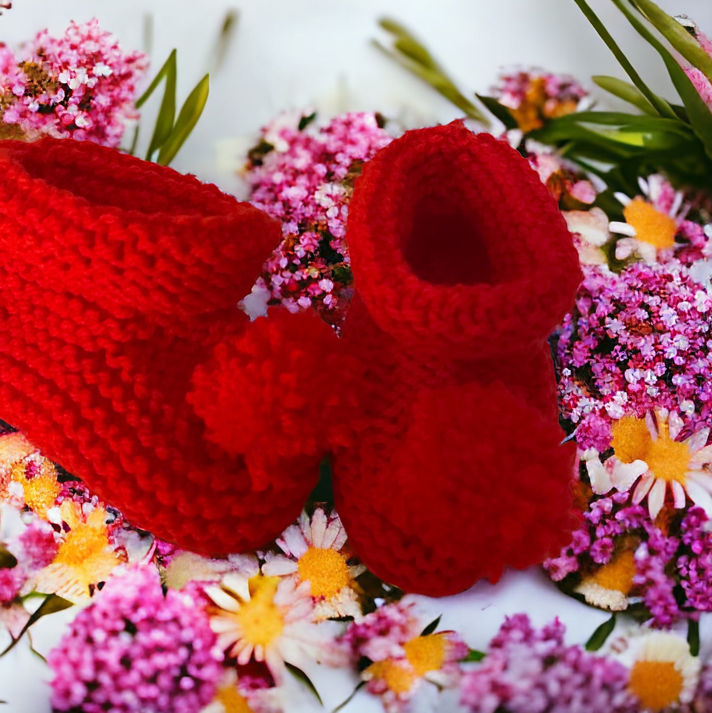 Hand Knitted Baby Booties