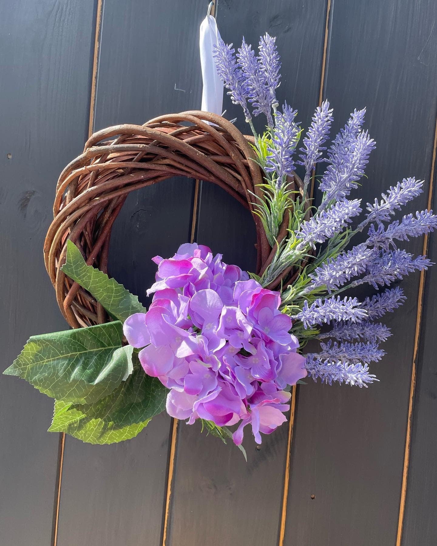 Willow Frame Lavender door wreath