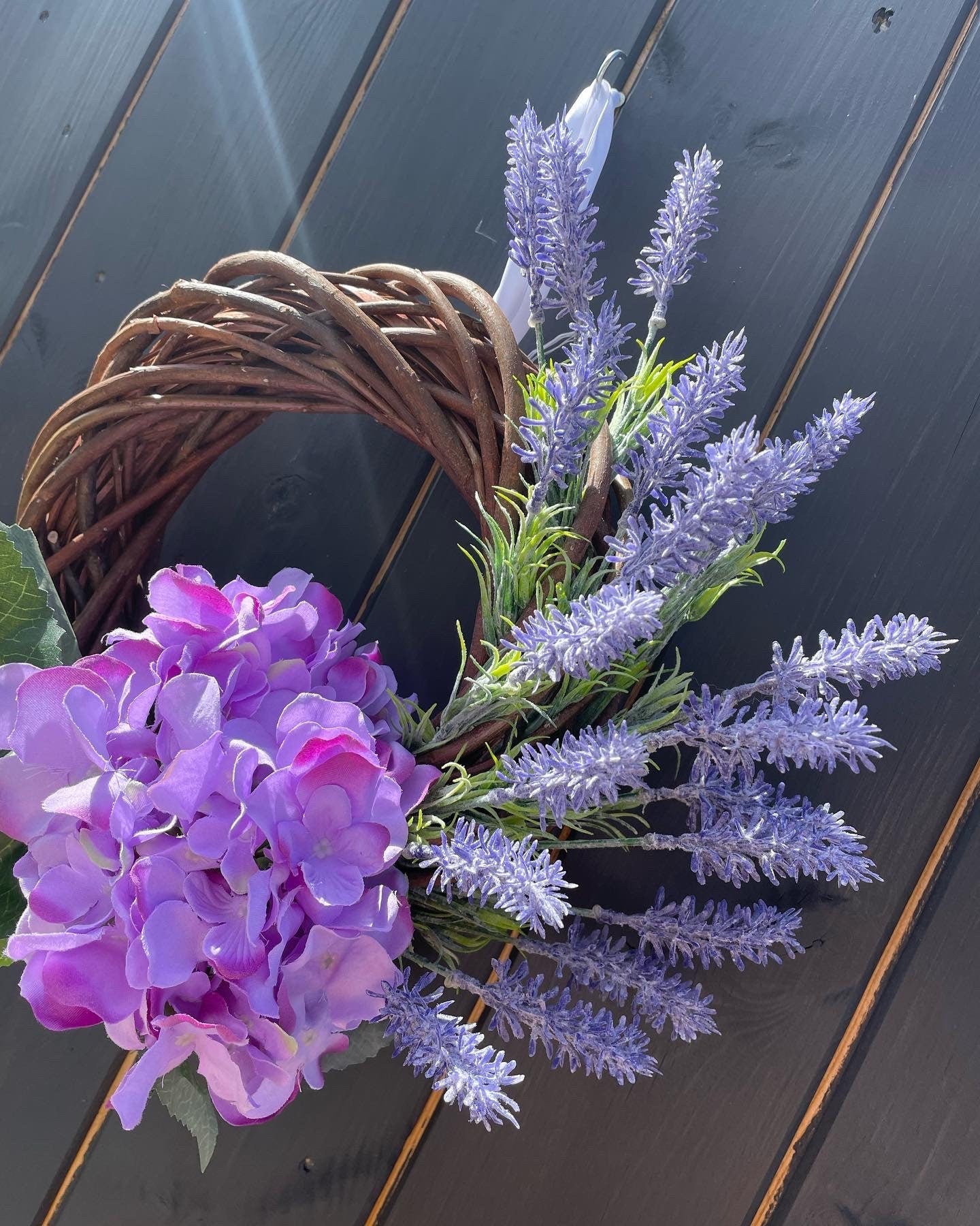 Willow Frame Lavender door wreath