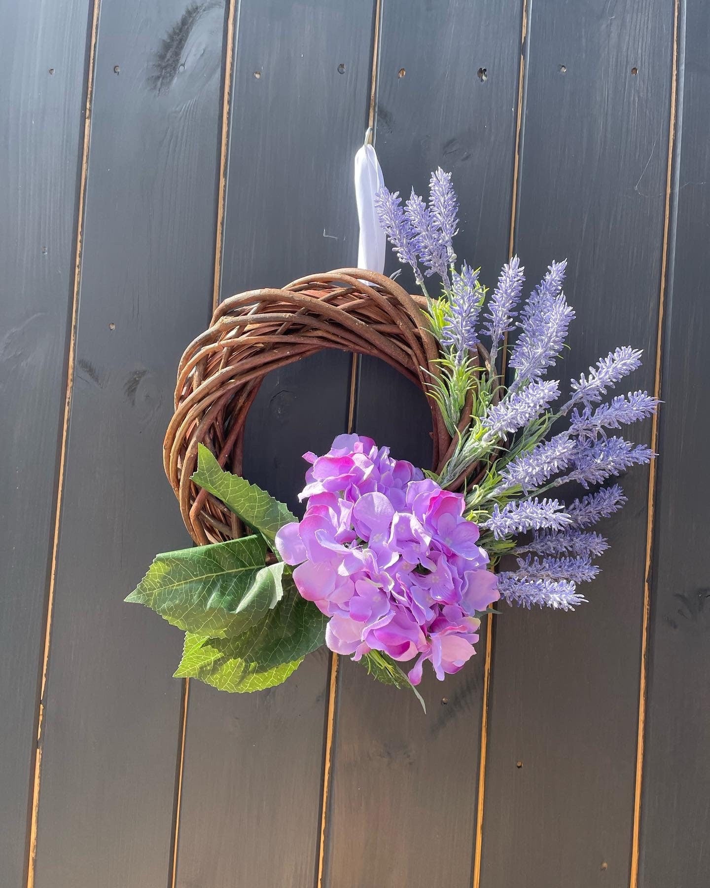 Willow Frame Lavender door wreath