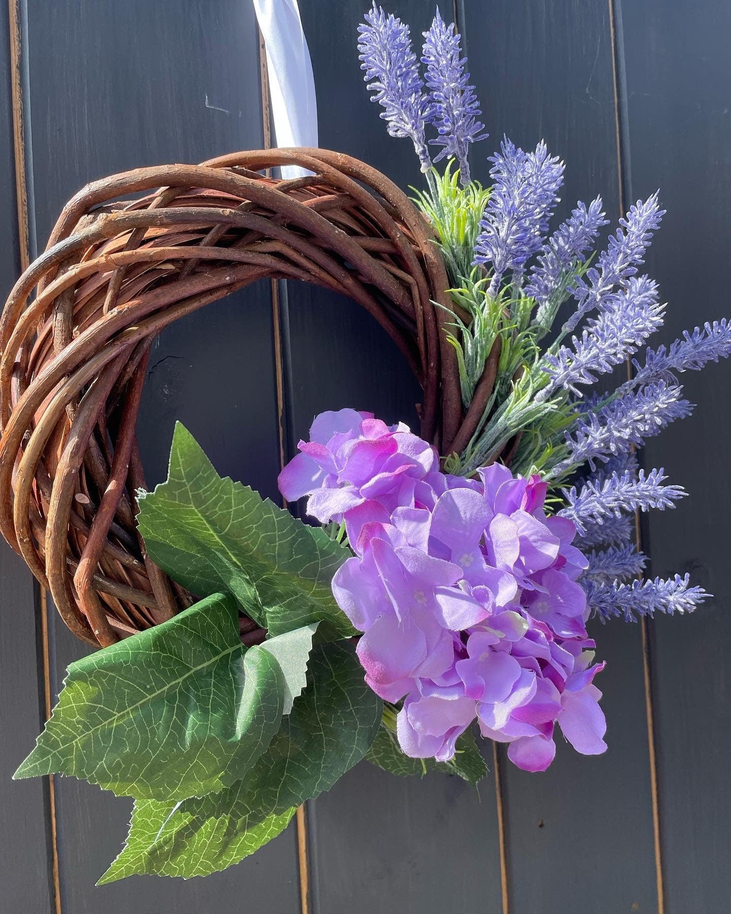 Willow Frame Lavender door wreath