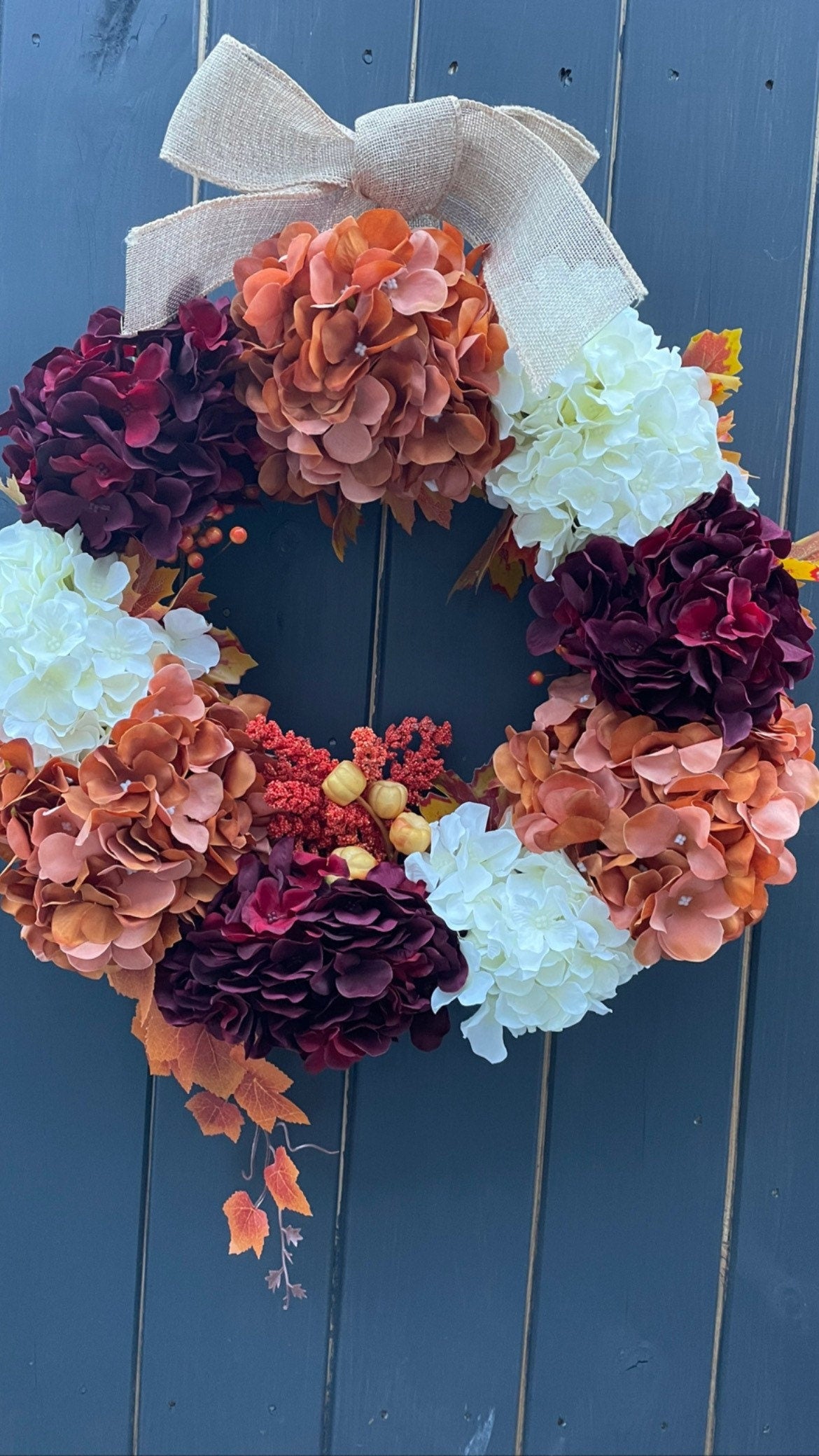 Autumn blush door wreath