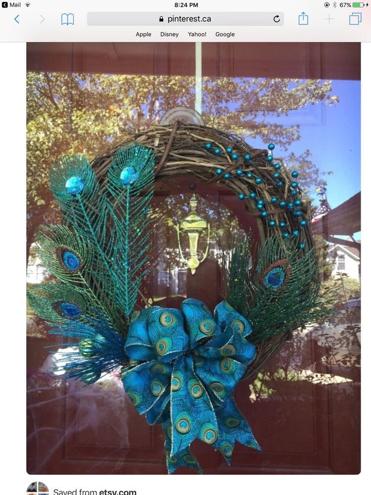 Peacock Blue Wreath