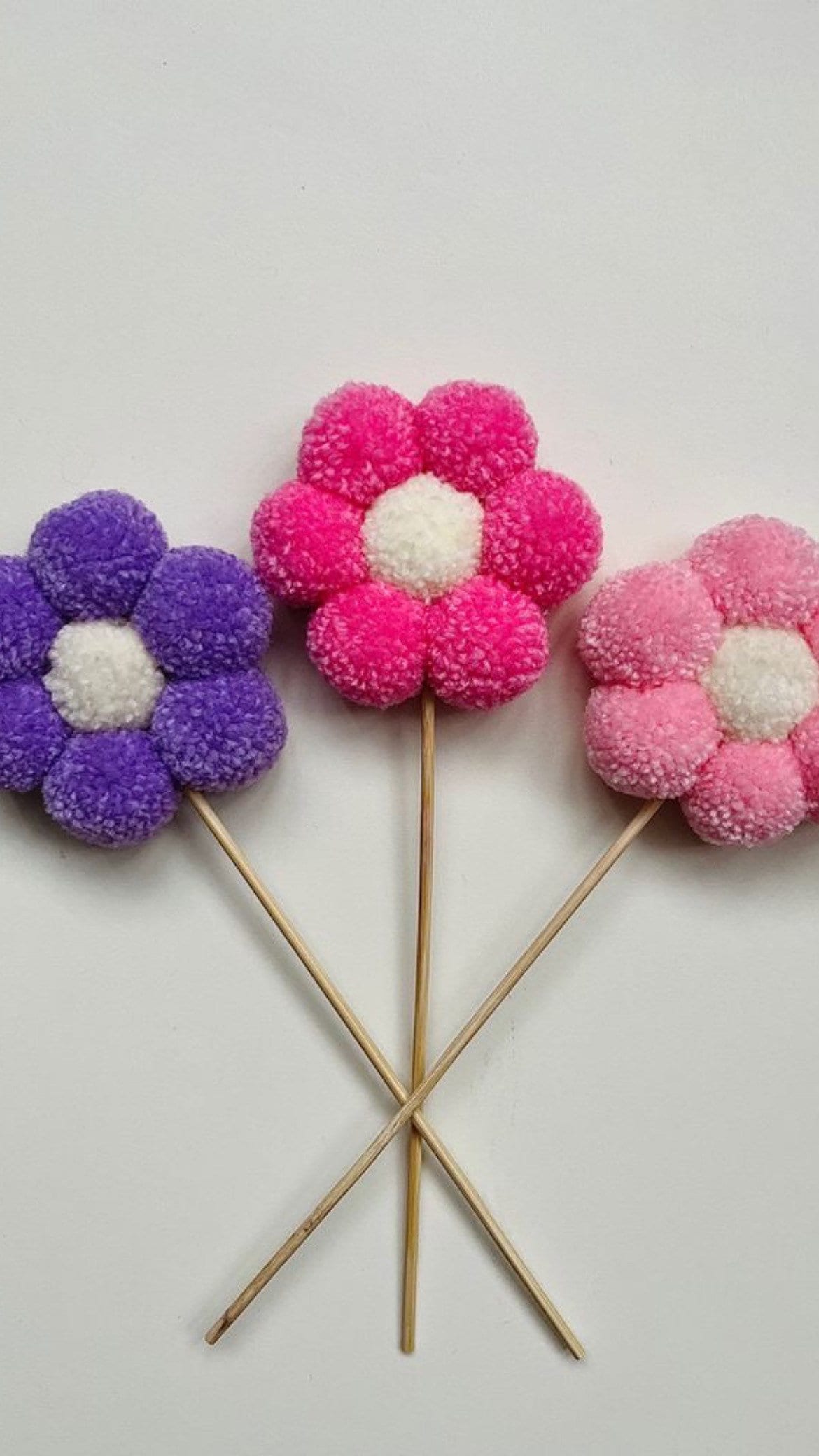 Flower Pom Pom wands