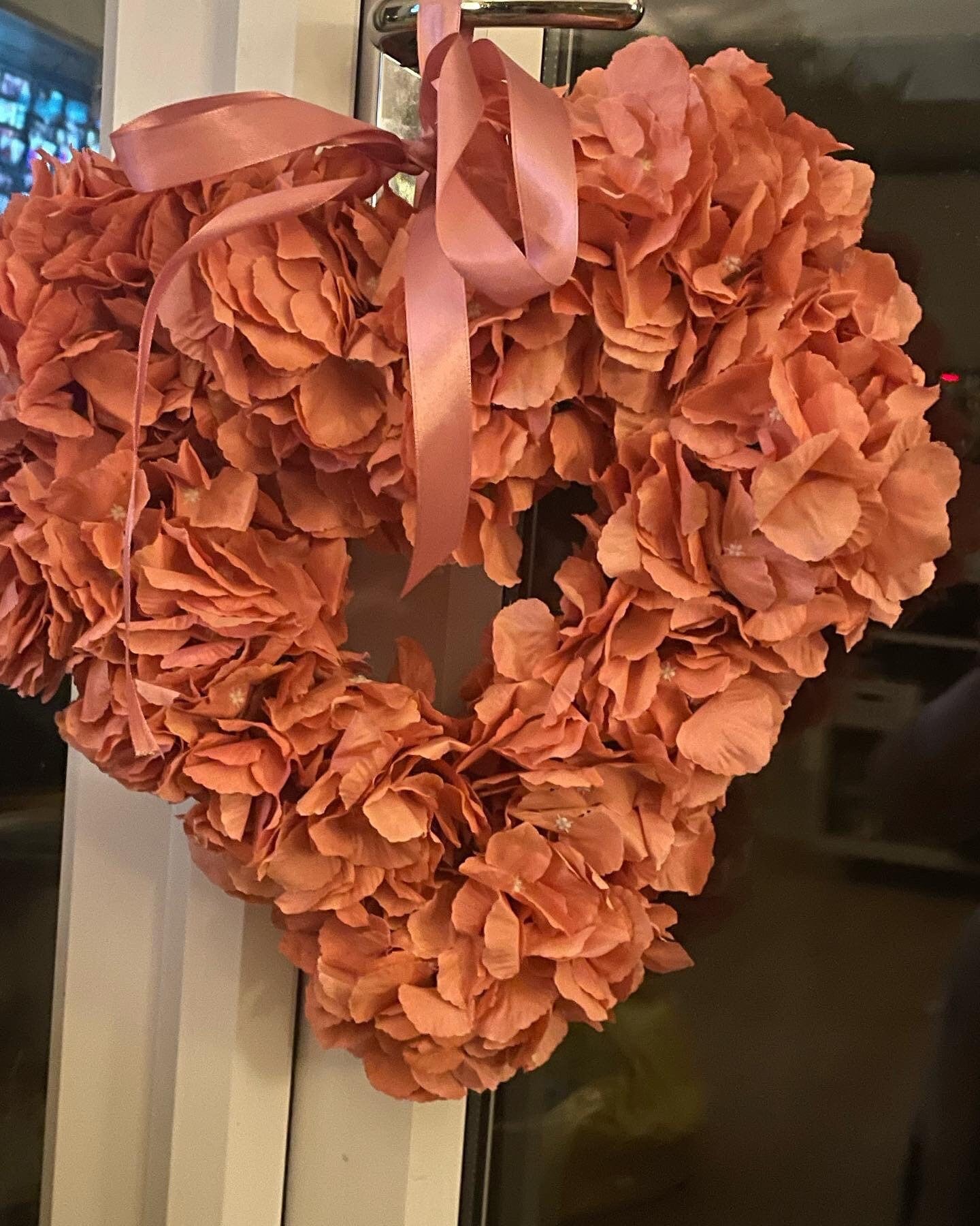 Blush Heart shaped Hydrangea Wreath