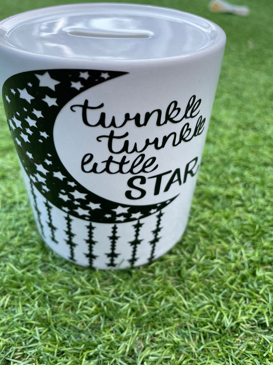 Twinkle Twinkle little star money box : nursery decor / new baby gift