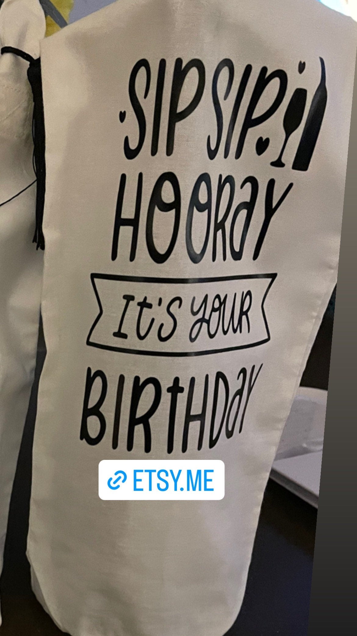 Sip Sip it’s Your Birthday Wine Bag