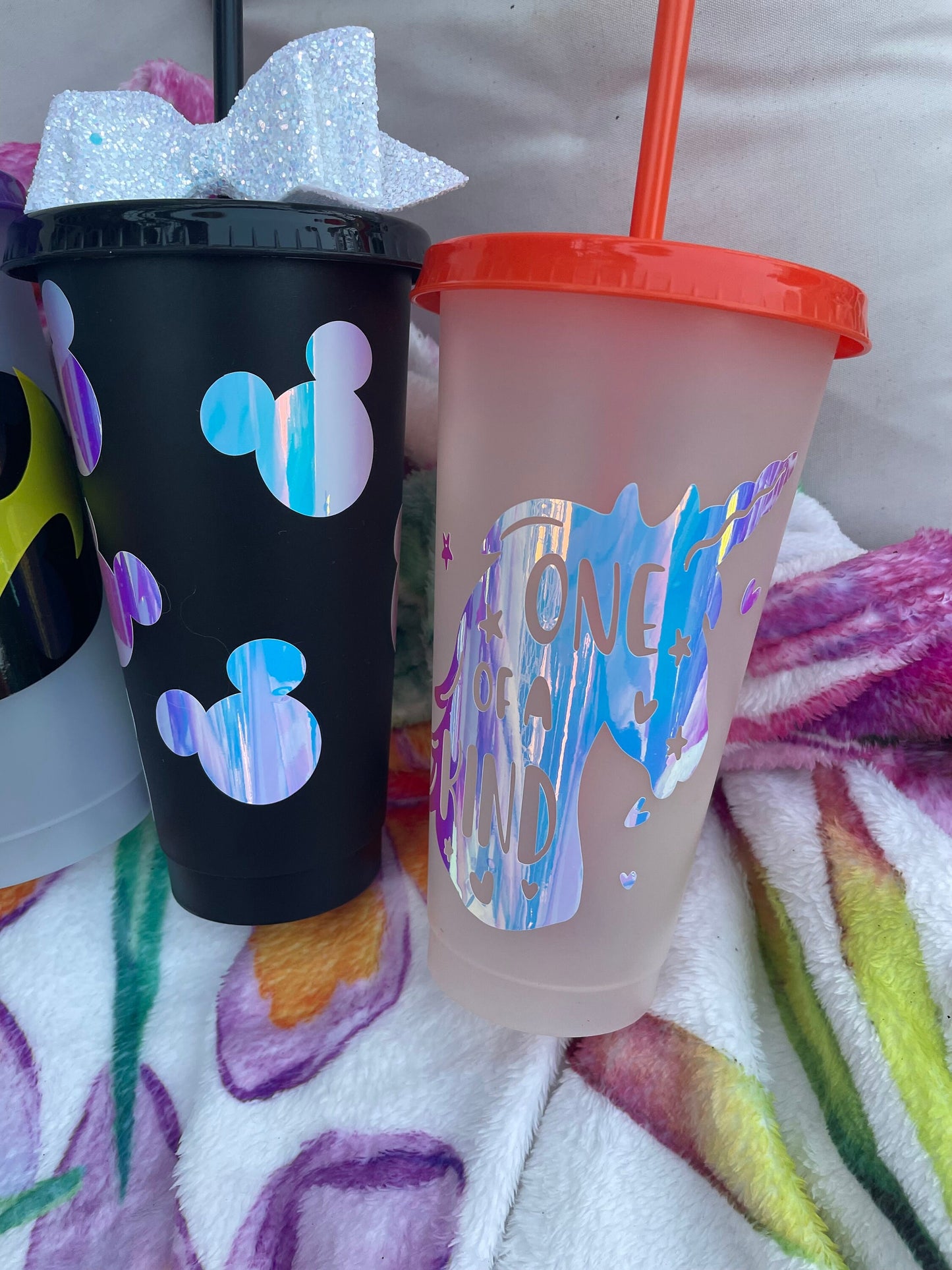 24oz cups / various designs / Gift cups / superhero’s  / mouse / changing colour cups