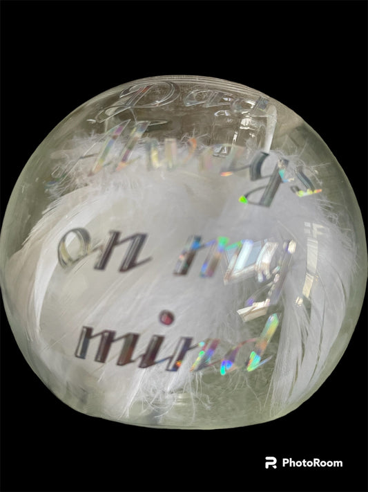 Memorial glass feather candle holder / dad / mum / grandparents special person