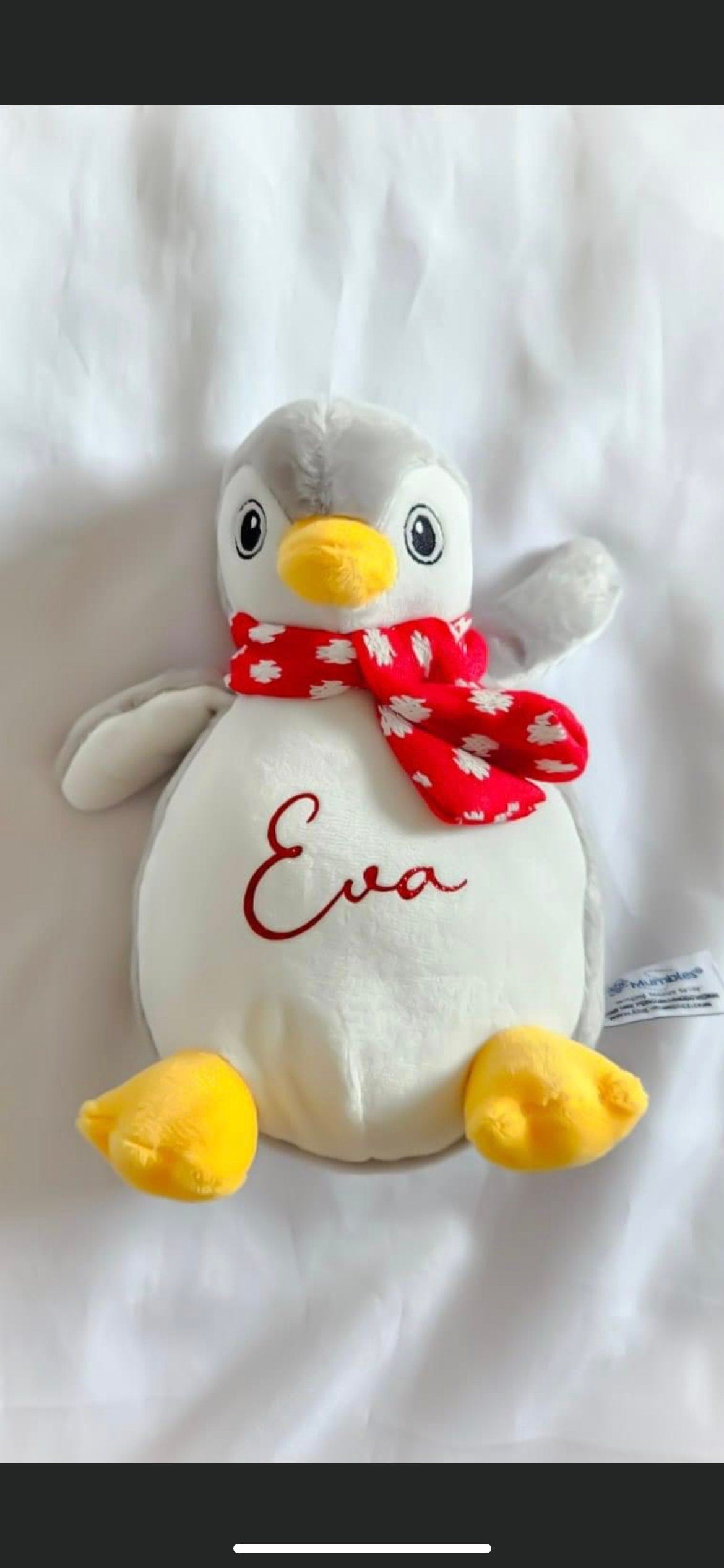 Christmas Personalised Penguin / gift / Xmas Eve Gift / Stocking Gift