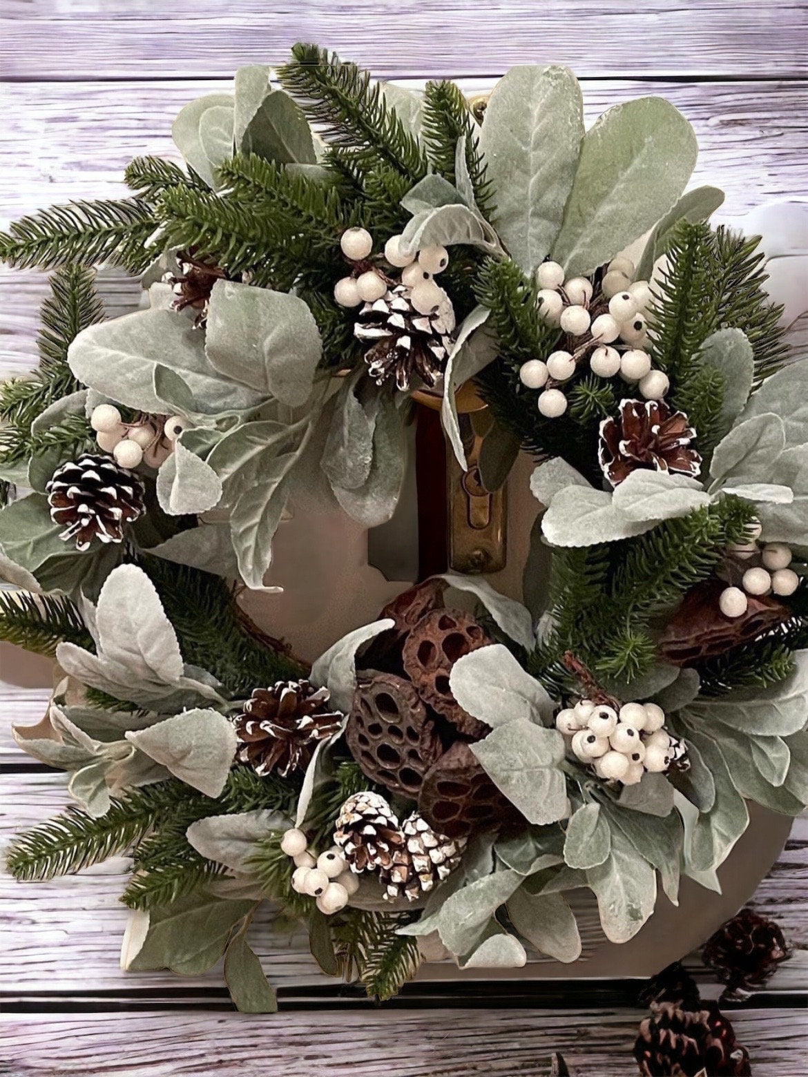 Rusty winter wreath / winter wreath / Christmas wreath / door decor / decoration