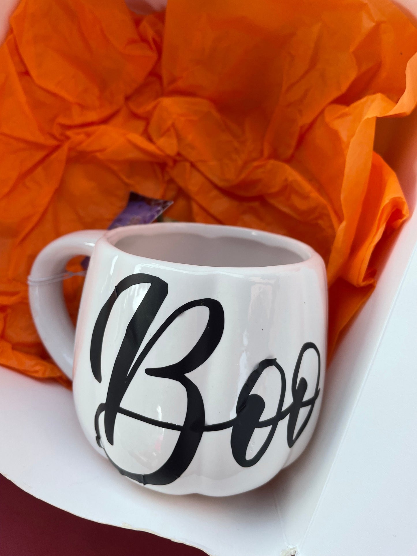 Pumpkin Mug Boo or Personalised/ceramic mug / autumn mug / gift