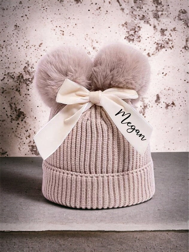 Kids Pom Pom Hats / personalised Hats /