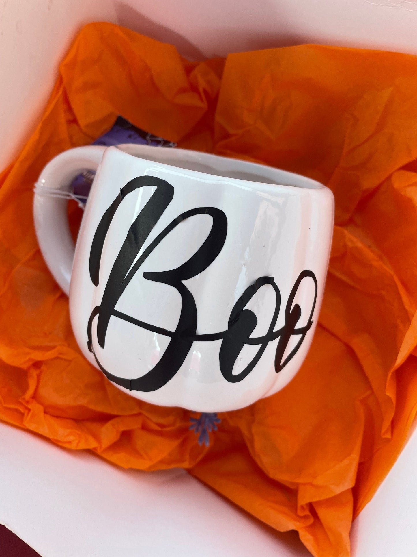 Pumpkin Mug Boo or Personalised/ceramic mug / autumn mug / gift