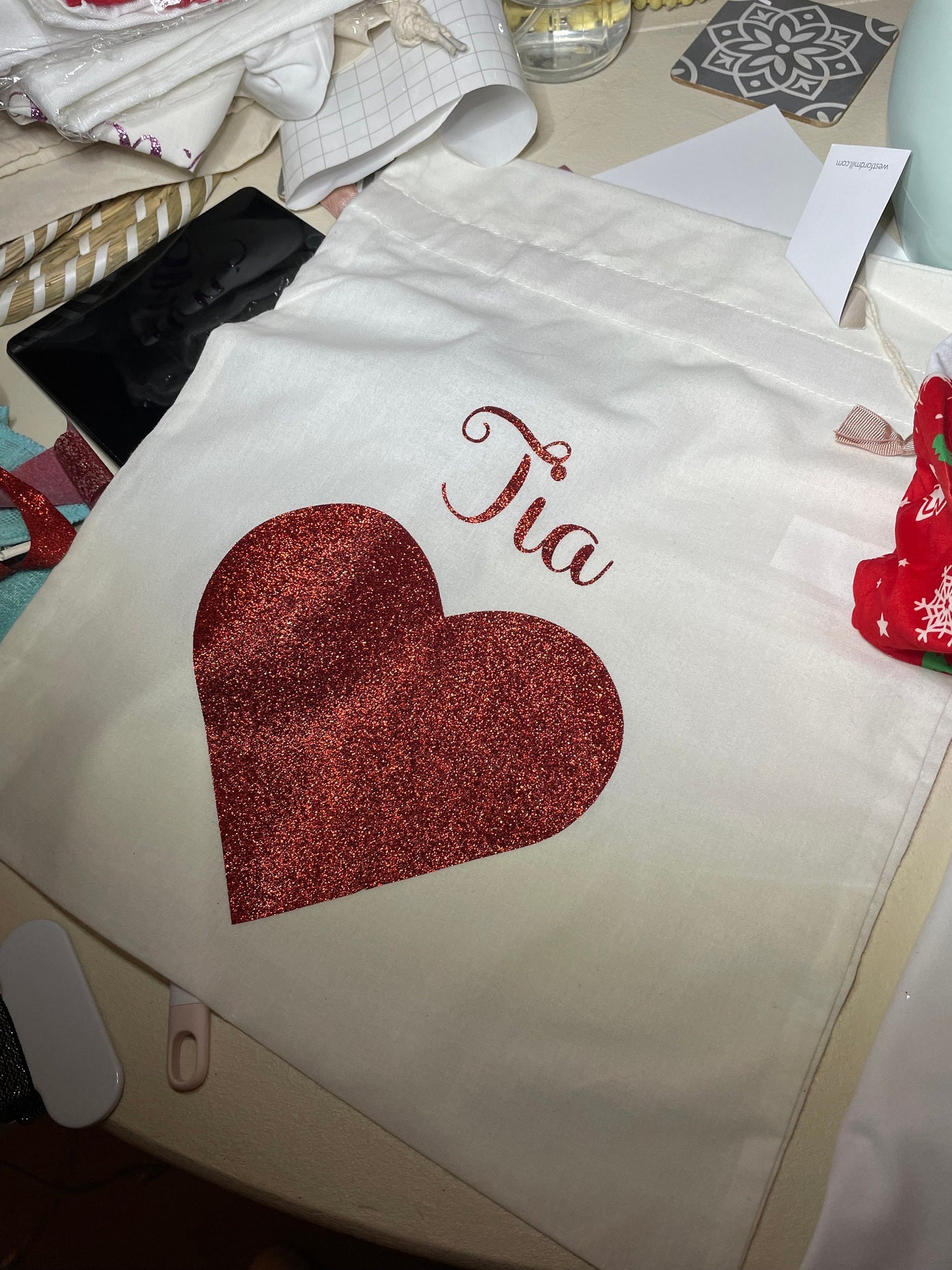 Cotton drawstring medium bags / bags for all / personalised drawstring bags / laundry bags / PJ bags